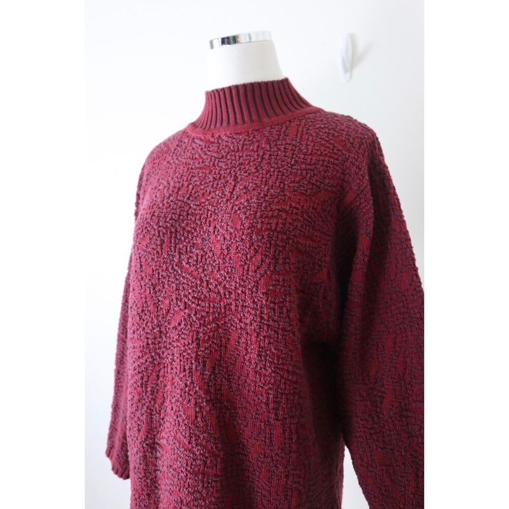 Chris Triola Size S 100% Cotton Red Knit Sweater Pullover One of A Kind - Picture 4 of 11